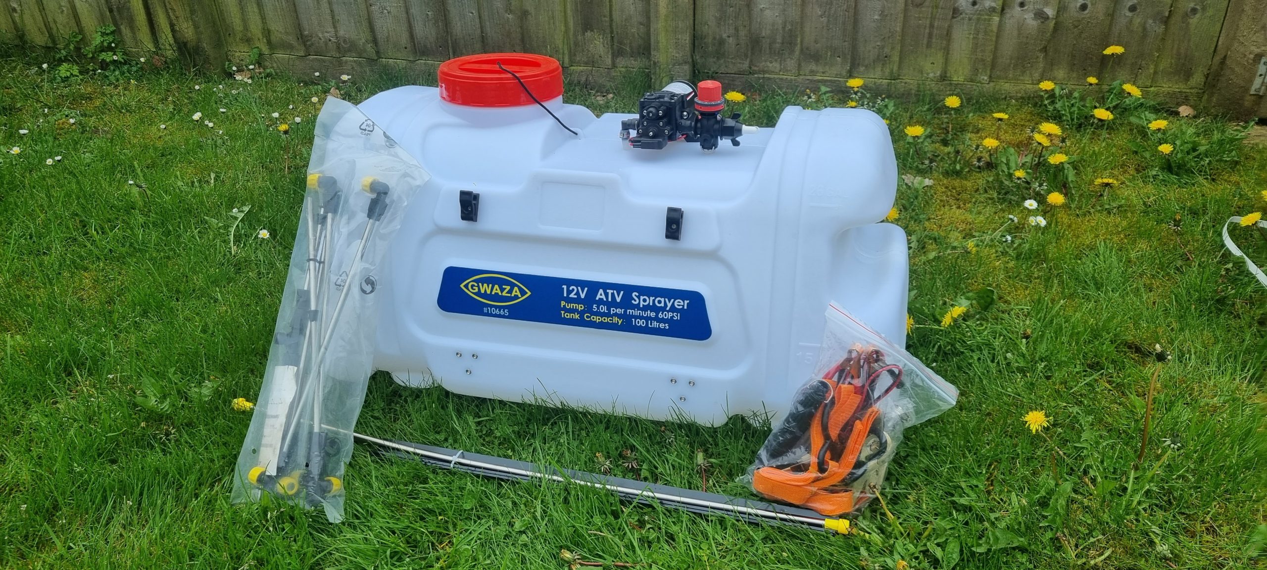 100L ATV Sprayer with 1.8 Meter Boom and Hand Lance – S R Supplies